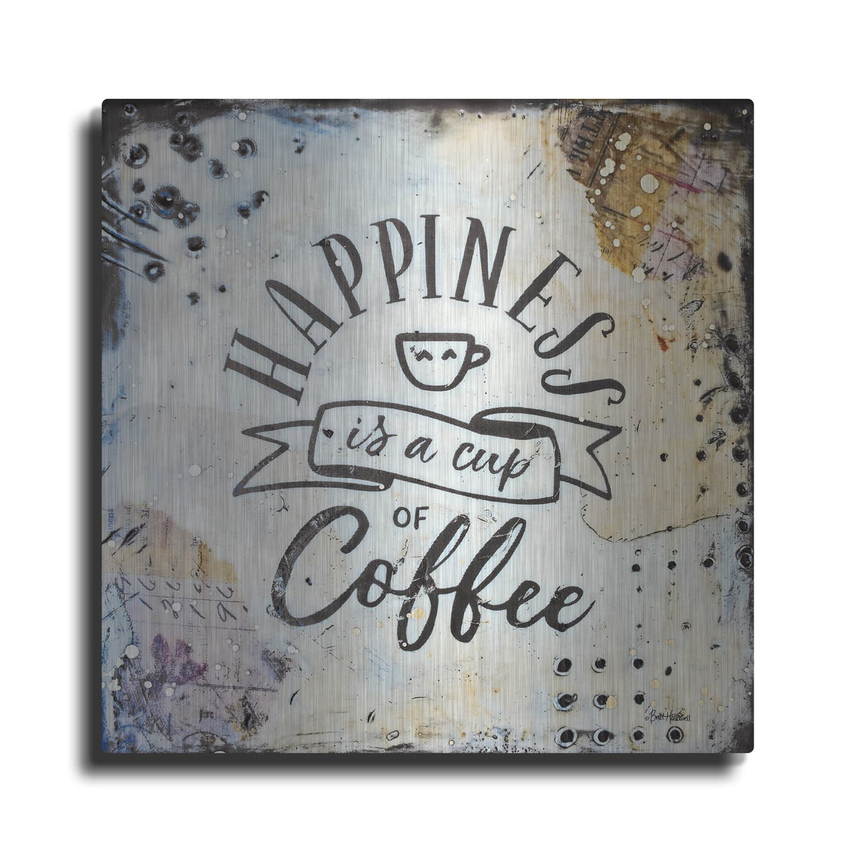 'Coffee Love 1' by Britt Hallowell – Metal Wall Art