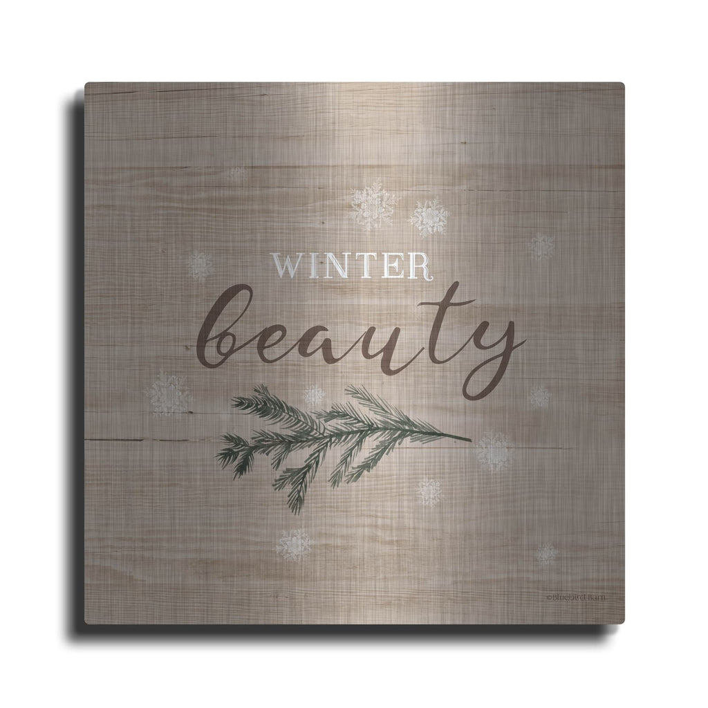 'Winter Beauty I' by Bluebird Barn – Metal Wall Art