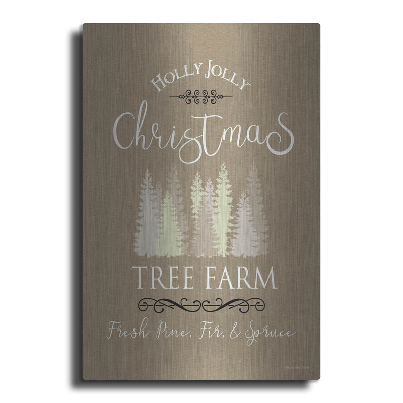 'Holly Jolly Christmas Tree Farm I' by Bluebird Barn – Metal Wall Art