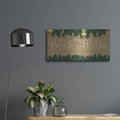 'Deck the Halls' by Bluebird Barn – Metal Wall Art, 24x12 room view