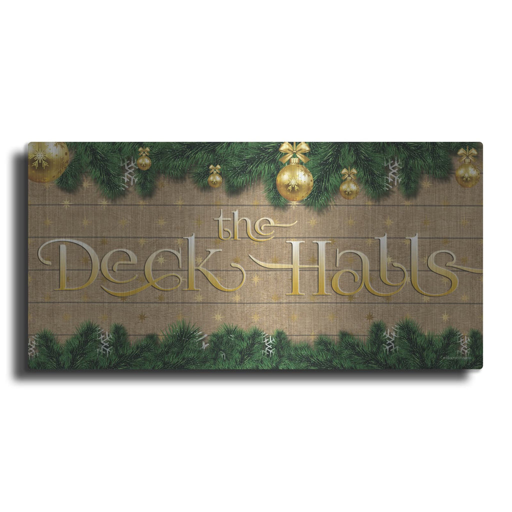 'Deck the Halls' by Bluebird Barn – Metal Wall Art