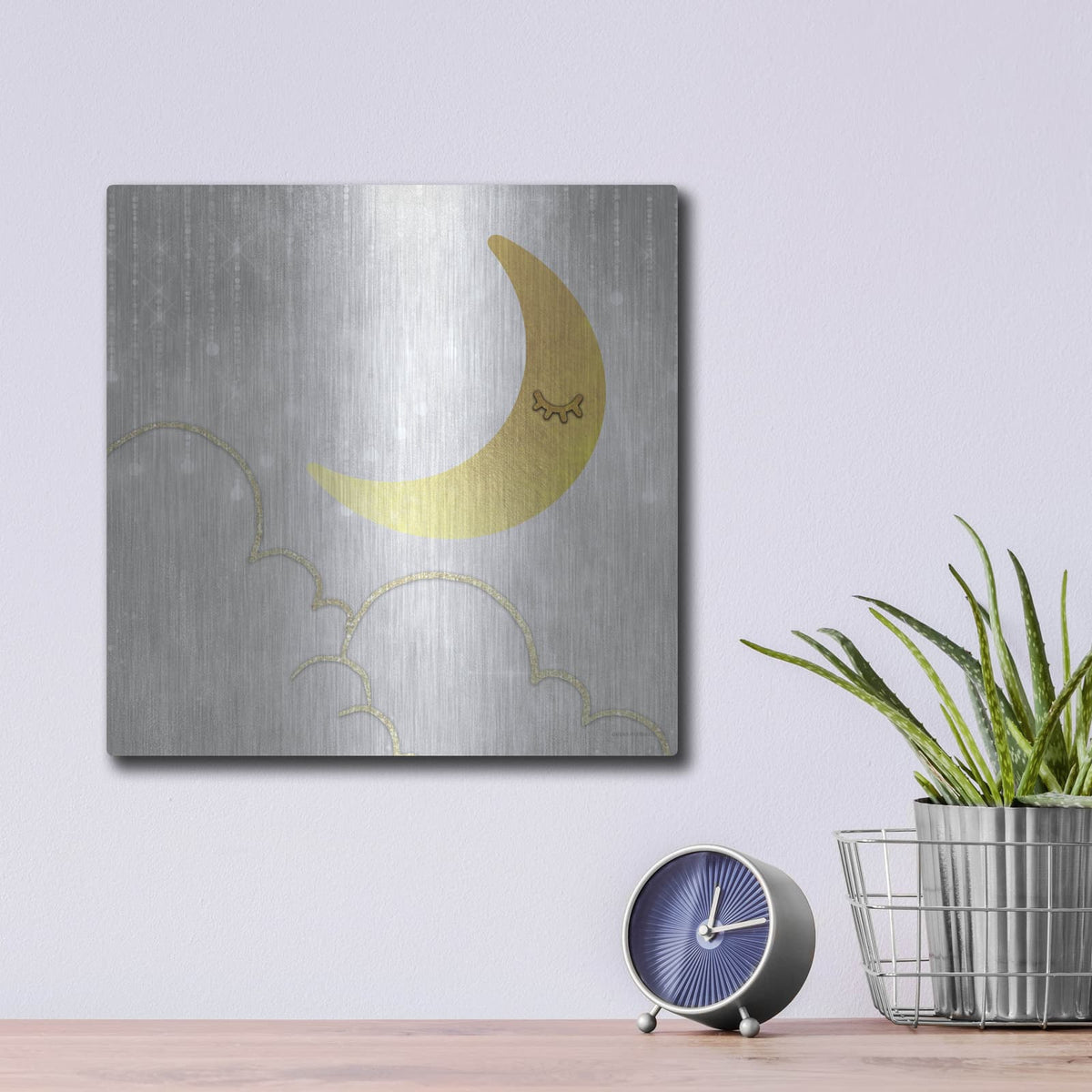 'Gold Moon' by Bluebird Barn – Metal Wall Art, 12x12 room view