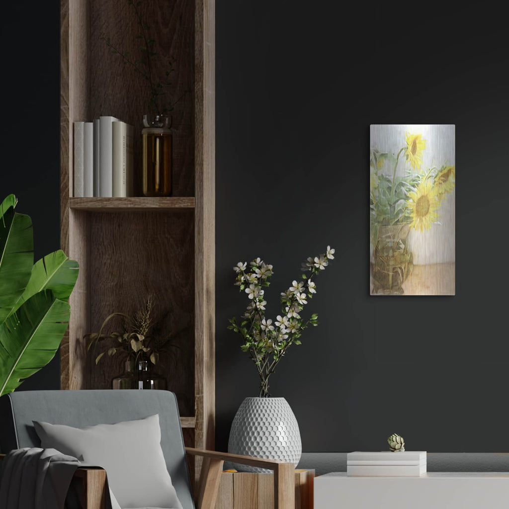 'Sunflower' by Bluebird Barn – Metal Wall Art, 12x24 room view