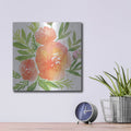 'Peachy Floral I' by Bluebird Barn – Metal Wall Art, 12x12 room view