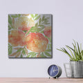 'Peachy Floral III' by Bluebird Barn – Metal Wall Art, 12x12 room view