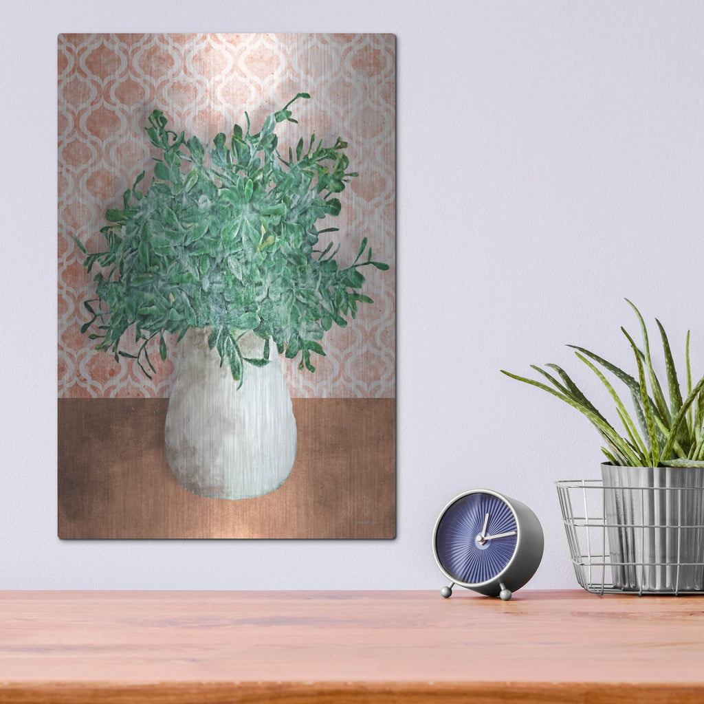 'Terra Greenery' by Bluebird Barn – Metal Wall Art, 12x16 room view