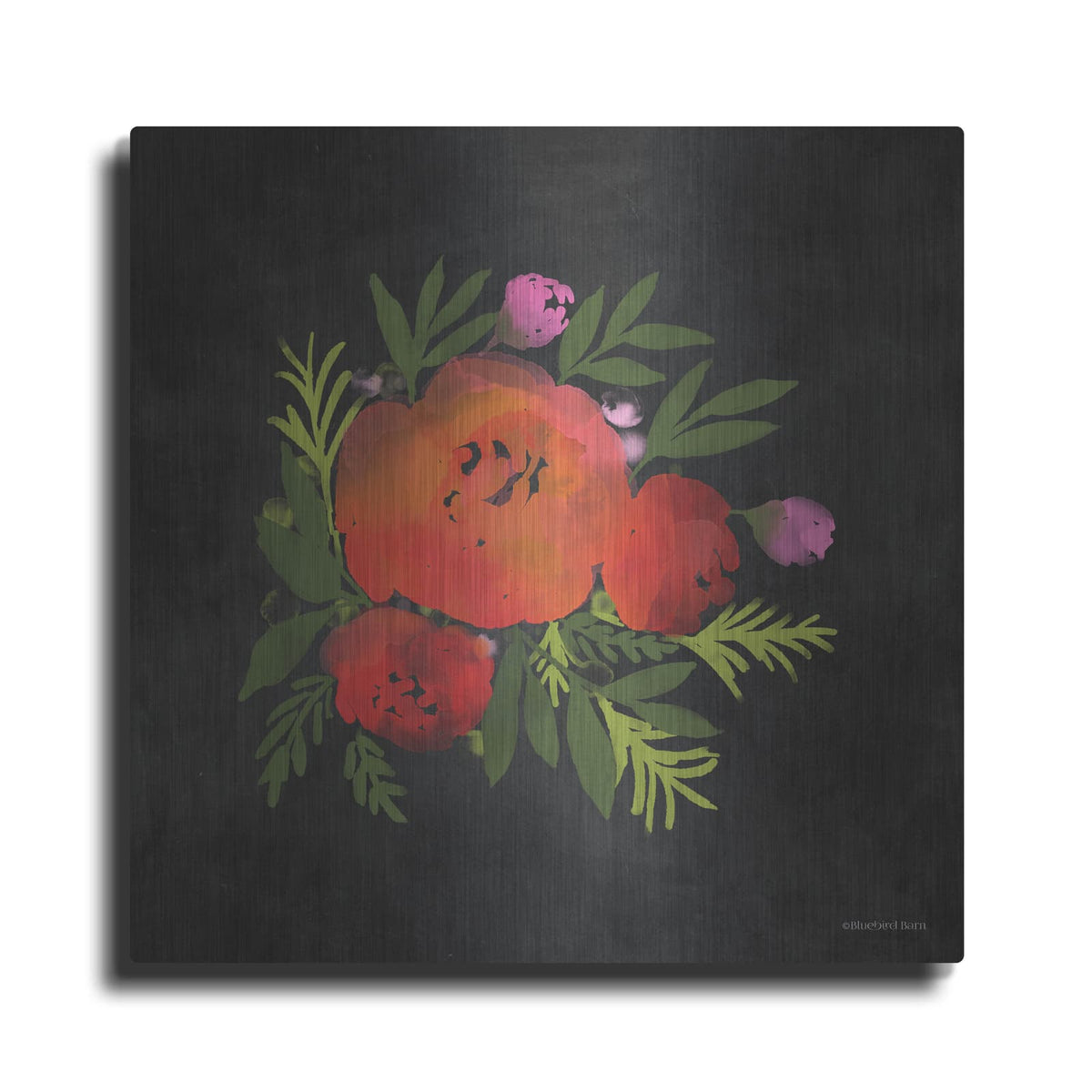 'Red Flower' by Bluebird Barn – Metal Wall Art
