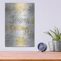 'Seasons Greetings Snowflakes' by Cindy Jacobs – Metal Wall Art, 12x16 room view