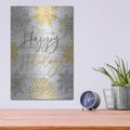 'Happy Holidays Snowflakes' by Cindy Jacobs – Metal Wall Art, 12x16 room view