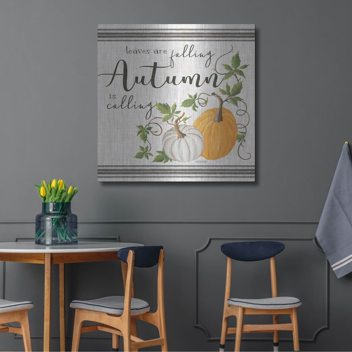 'Autumn is Calling' by Cindy Jacobs – Metal Wall Art, 36x36 room view