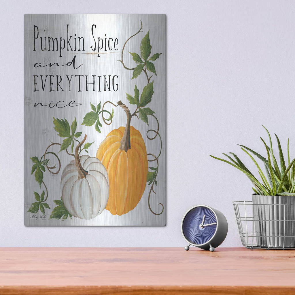 'Pumpkin Spice and Everything Nice' by Cindy Jacobs – Metal Wall Art, 12x16 room view
