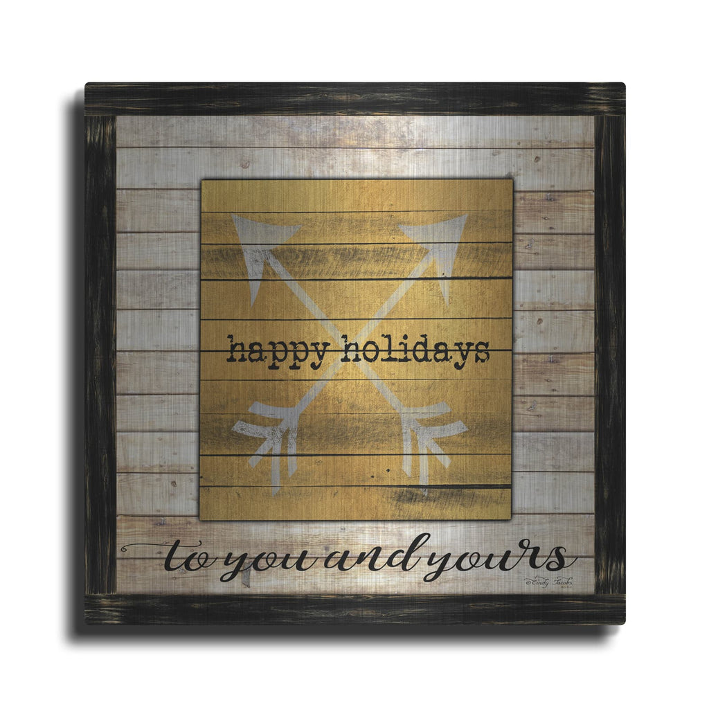 'Buffalo Happy Holidays' by Cindy Jacobs – Metal Wall Art