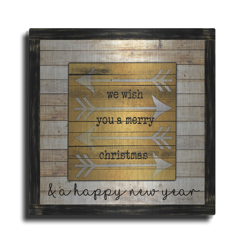 'Buffalo Merry Christmas' by Cindy Jacobs – Metal Wall Art