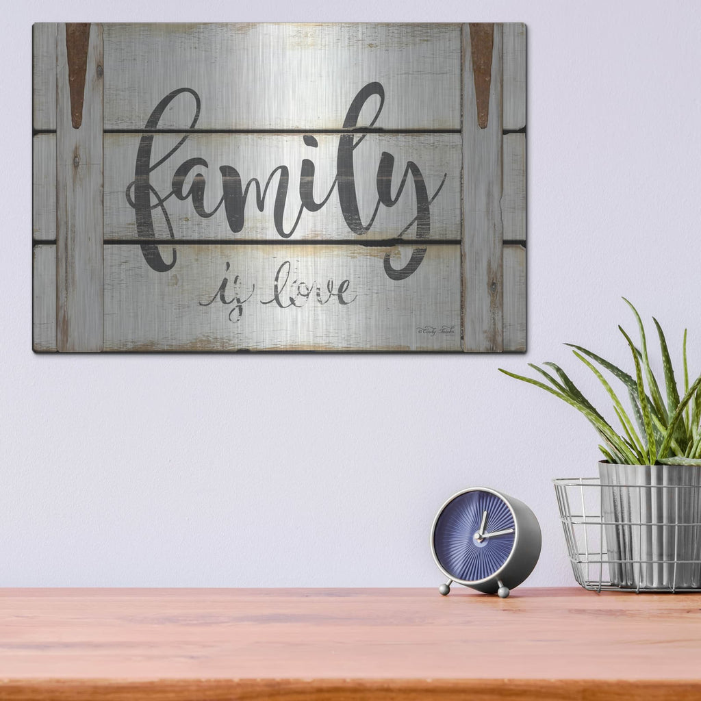 'Family is Love II' by Cindy Jacobs – Metal Wall Art, 16x12 room view