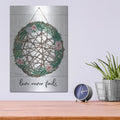 'Love Never Fails 3' by Cindy Jacobs – Metal Wall Art, 12x16 room view