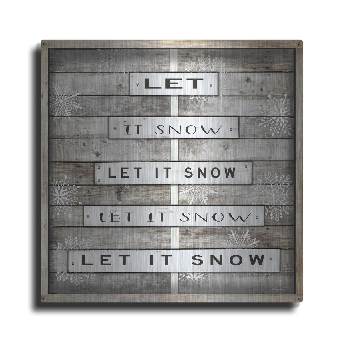 'Let It Snow' by Cindy Jacobs – Metal Wall Art