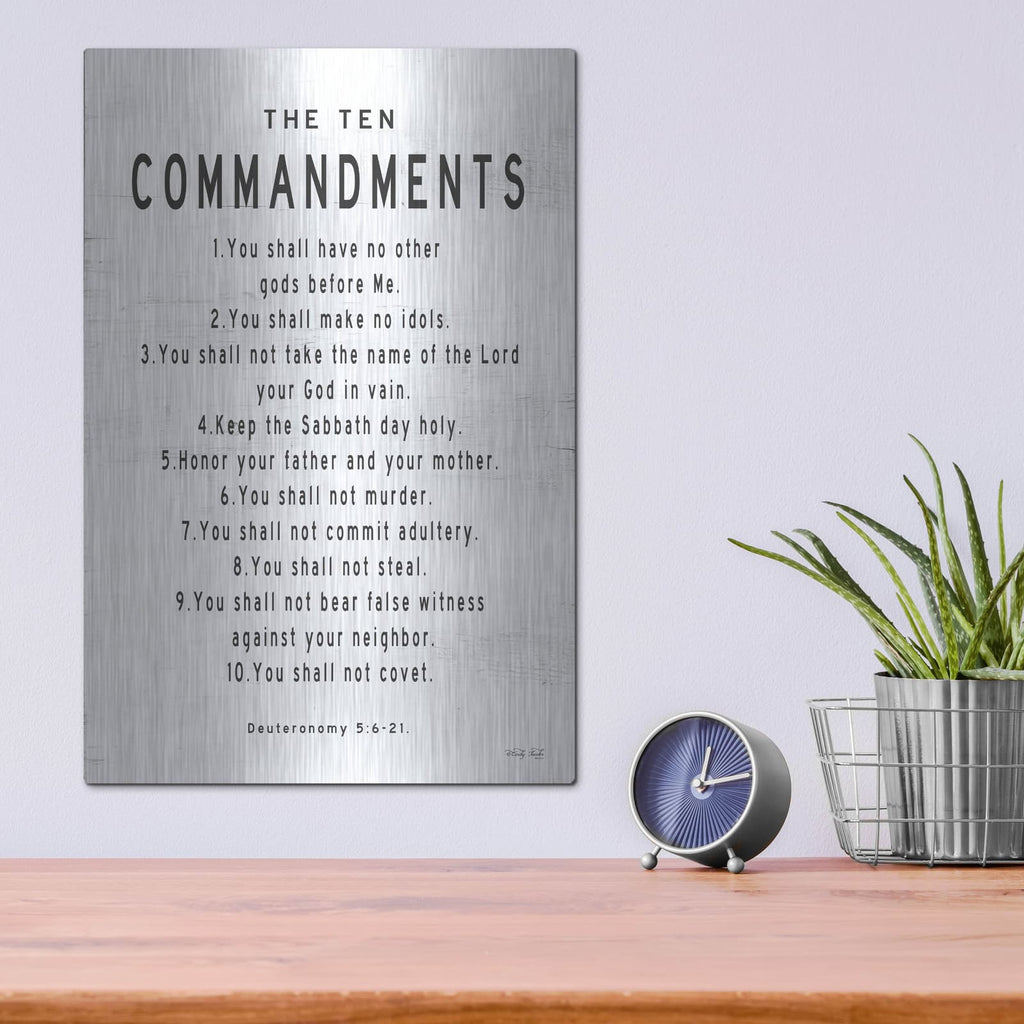 'The Ten Commandments' by Cindy Jacobs – Metal Wall Art, 12x16 room view
