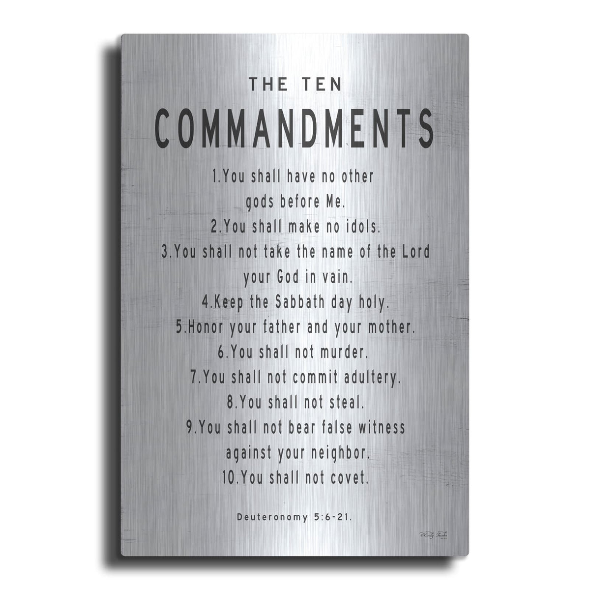 'The Ten Commandments' by Cindy Jacobs – Metal Wall Art