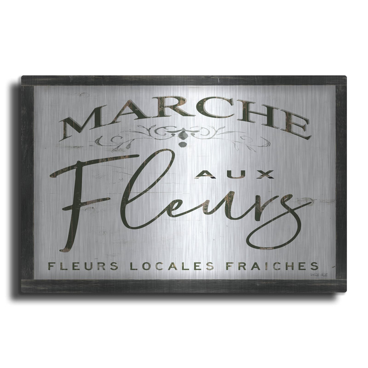 'Fleurs Sign I' by Cindy Jacobs – Metal Wall Art