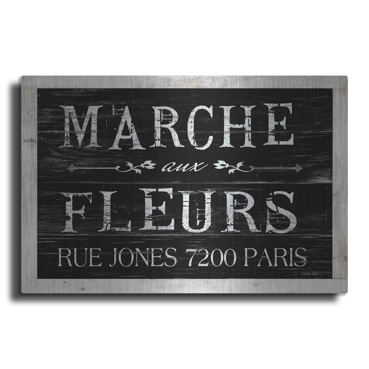'Fleurs Sign II' by Cindy Jacobs – Metal Wall Art
