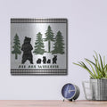 'All Are Welcome Lodge' by Cindy Jacobs – Metal Wall Art, 12x12 room view