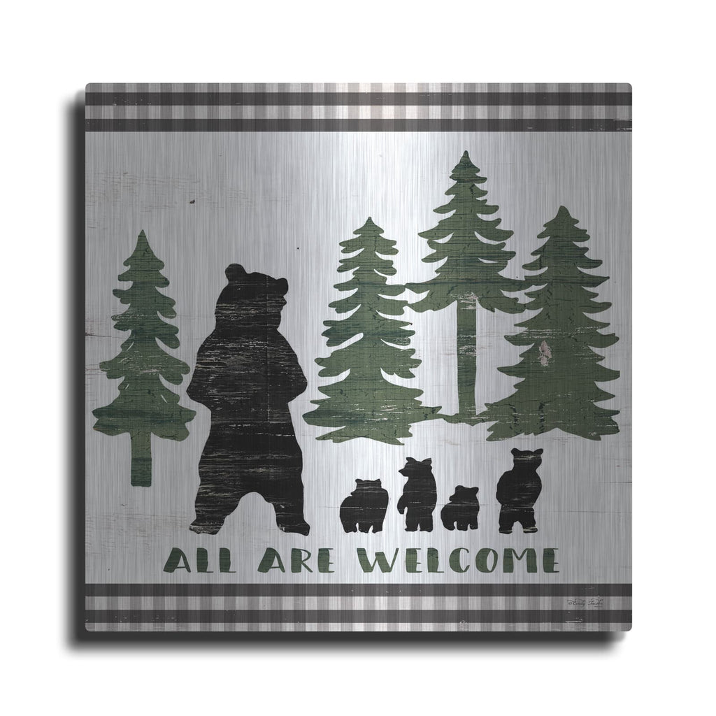 'All Are Welcome Lodge' by Cindy Jacobs – Metal Wall Art