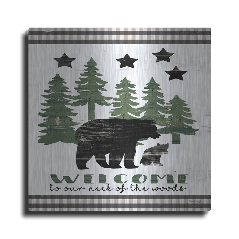 'Welcome Lodge' by Cindy Jacobs – Metal Wall Art
