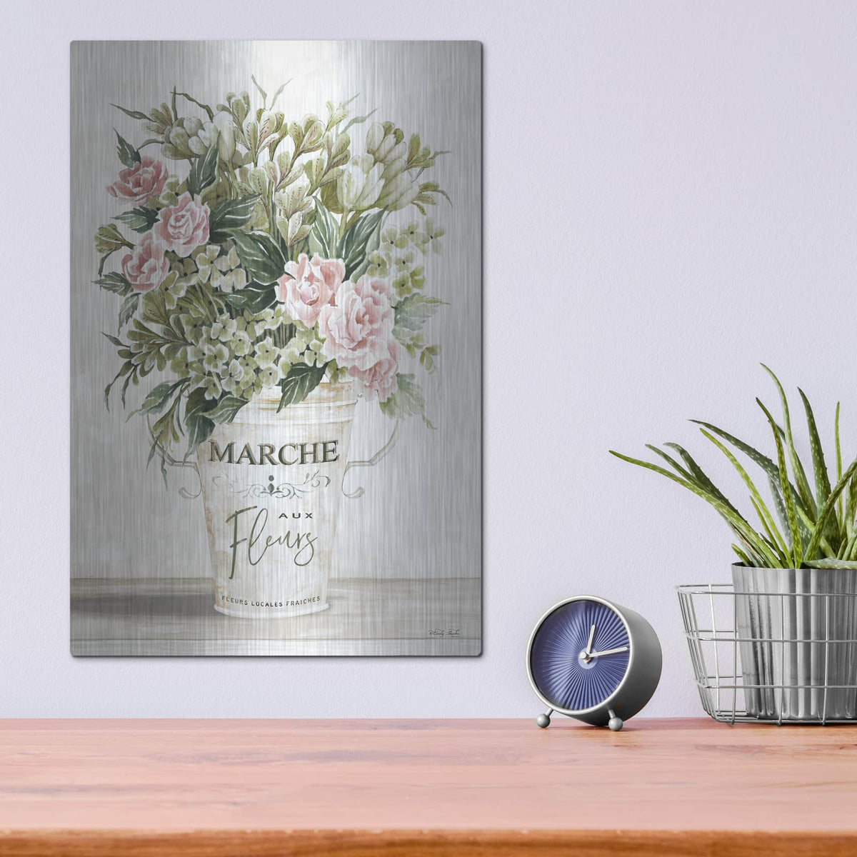 'Spring Peonies I' by Cindy Jacobs – Metal Wall Art, 12x16 room view
