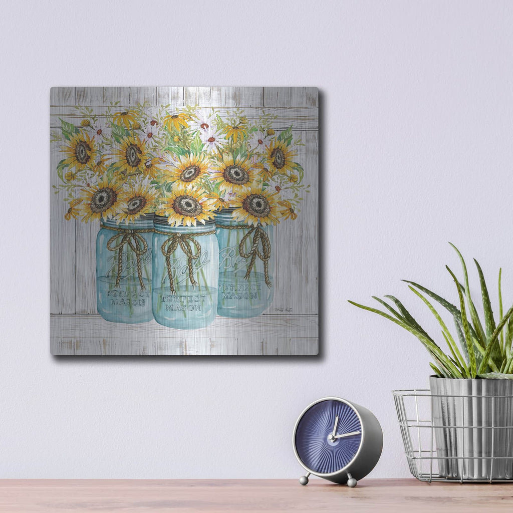 'Garden Gathering' by Cindy Jacobs – Metal Wall Art, 12x12 room view
