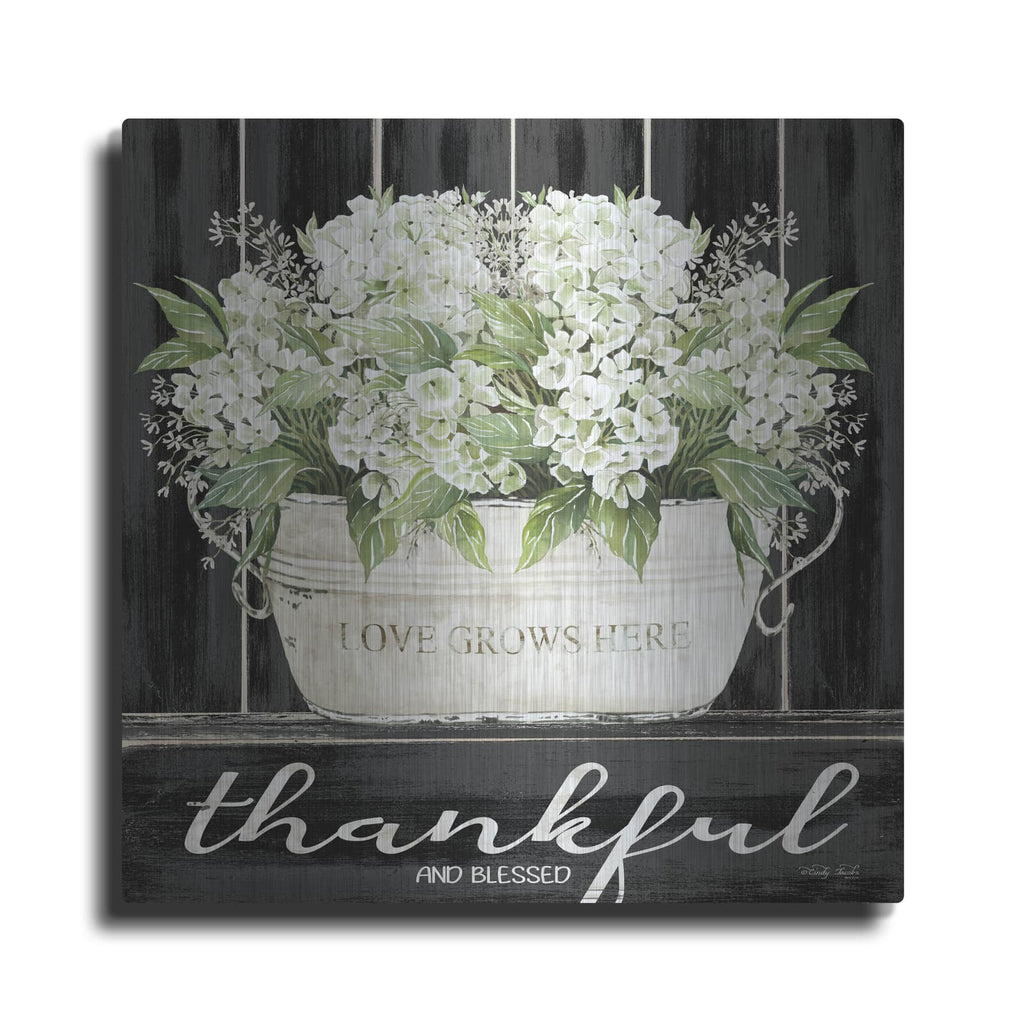 'Thankful & Blessed' by Cindy Jacobs – Metal Wall Art