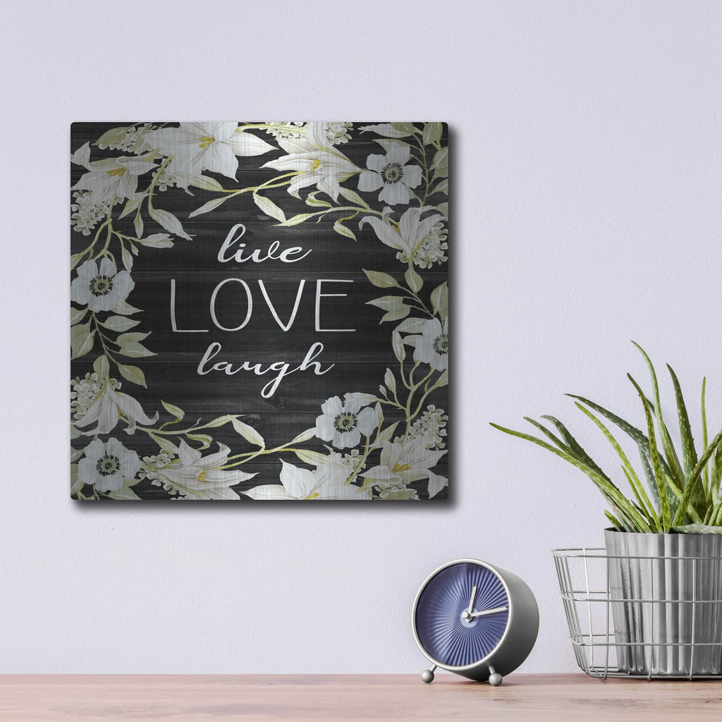 'Live, Love, Laugh' by Cindy Jacobs – Metal Wall Art, 12x12 room view