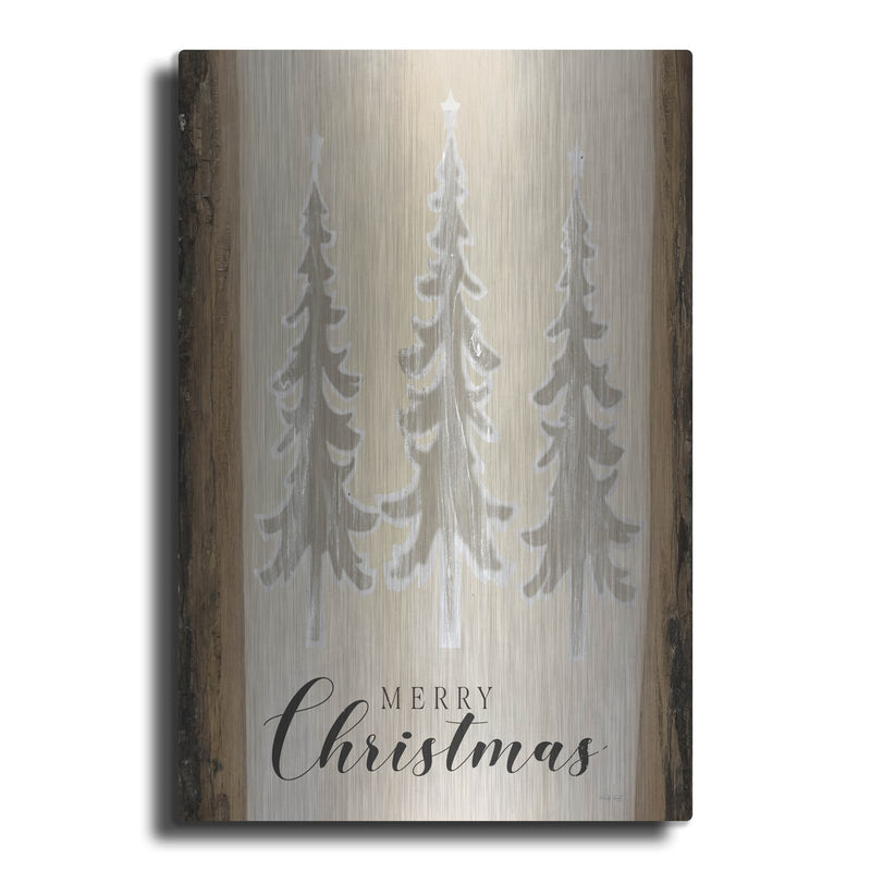 'White Whisper Christmas Trees' by Cindy Jacobs – Metal Wall Art