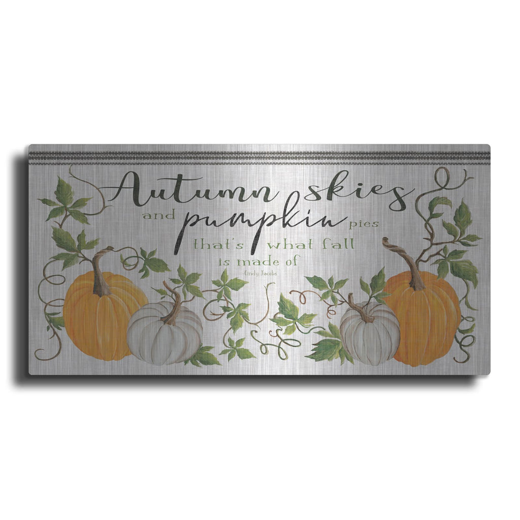 'Autumn Skies and Pumpkin Pies' by Cindy Jacobs – Metal Wall Art