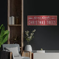 'Christmas Trees Sign' by Cindy Jacobs – Metal Wall Art, 36x12 room view