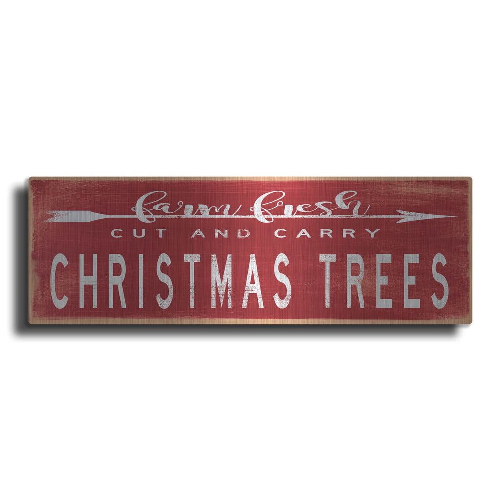 'Christmas Trees Sign' by Cindy Jacobs – Metal Wall Art
