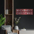 'Merry Christmas Sign 2' by Cindy Jacobs – Metal Wall Art, 36x12 room view