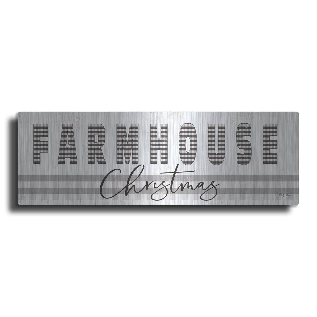 'Farmhouse Christmas' by Cindy Jacobs – Metal Wall Art