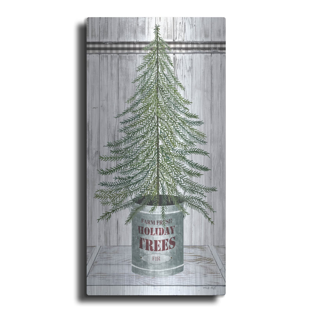 'Galvanized Pot Fir' by Cindy Jacobs – Metal Wall Art