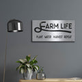 'Farm Life' by Cindy Jacobs – Metal Wall Art, 24x12 room view