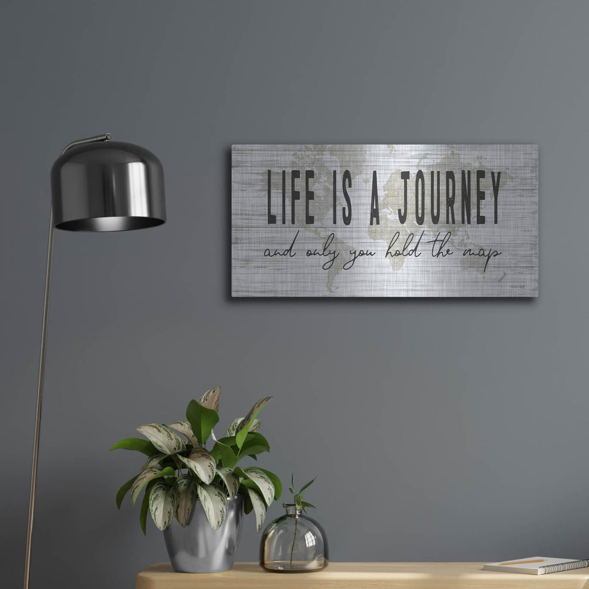 'Life is a Journey' by Cindy Jacobs – Metal Wall Art, 24x12 room view