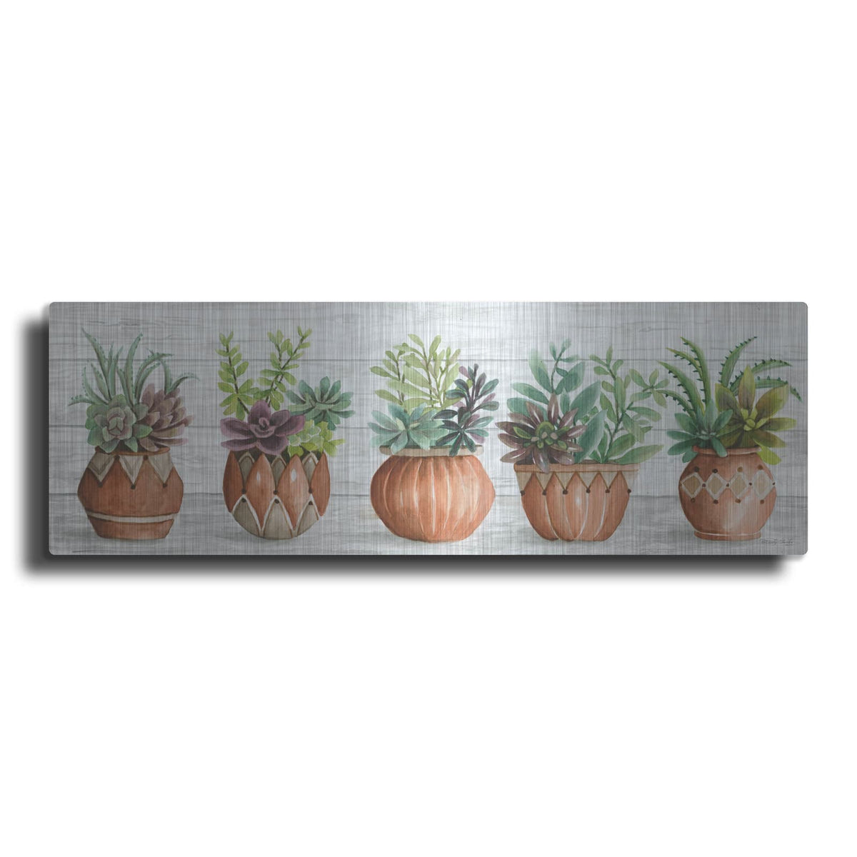 'Terracotta Pots I' by Cindy Jacobs – Metal Wall Art