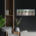 'Terracotta Pots II' by Cindy Jacobs – Metal Wall Art, 36x12 room view