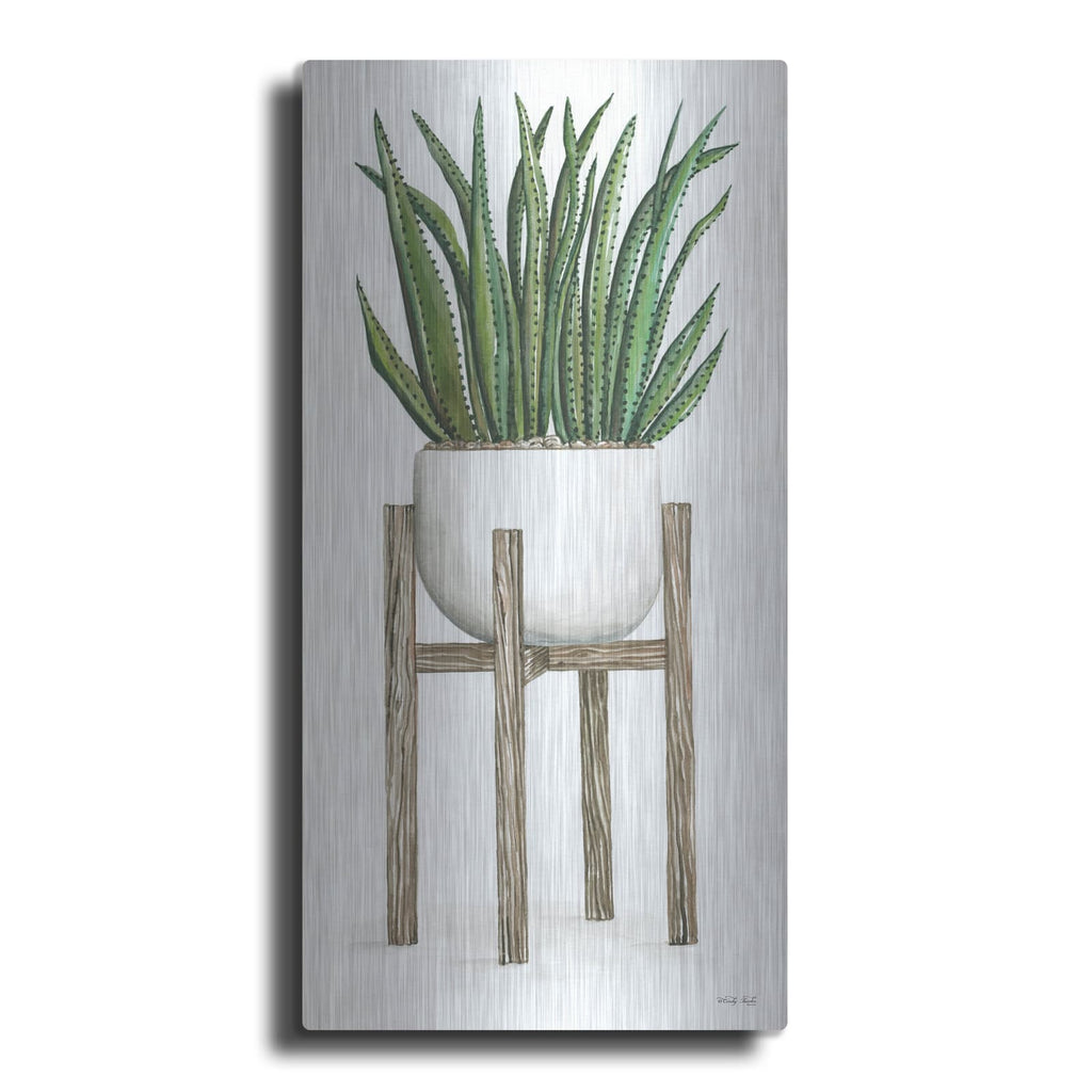 'White Pots on Stands II' by Cindy Jacobs – Metal Wall Art