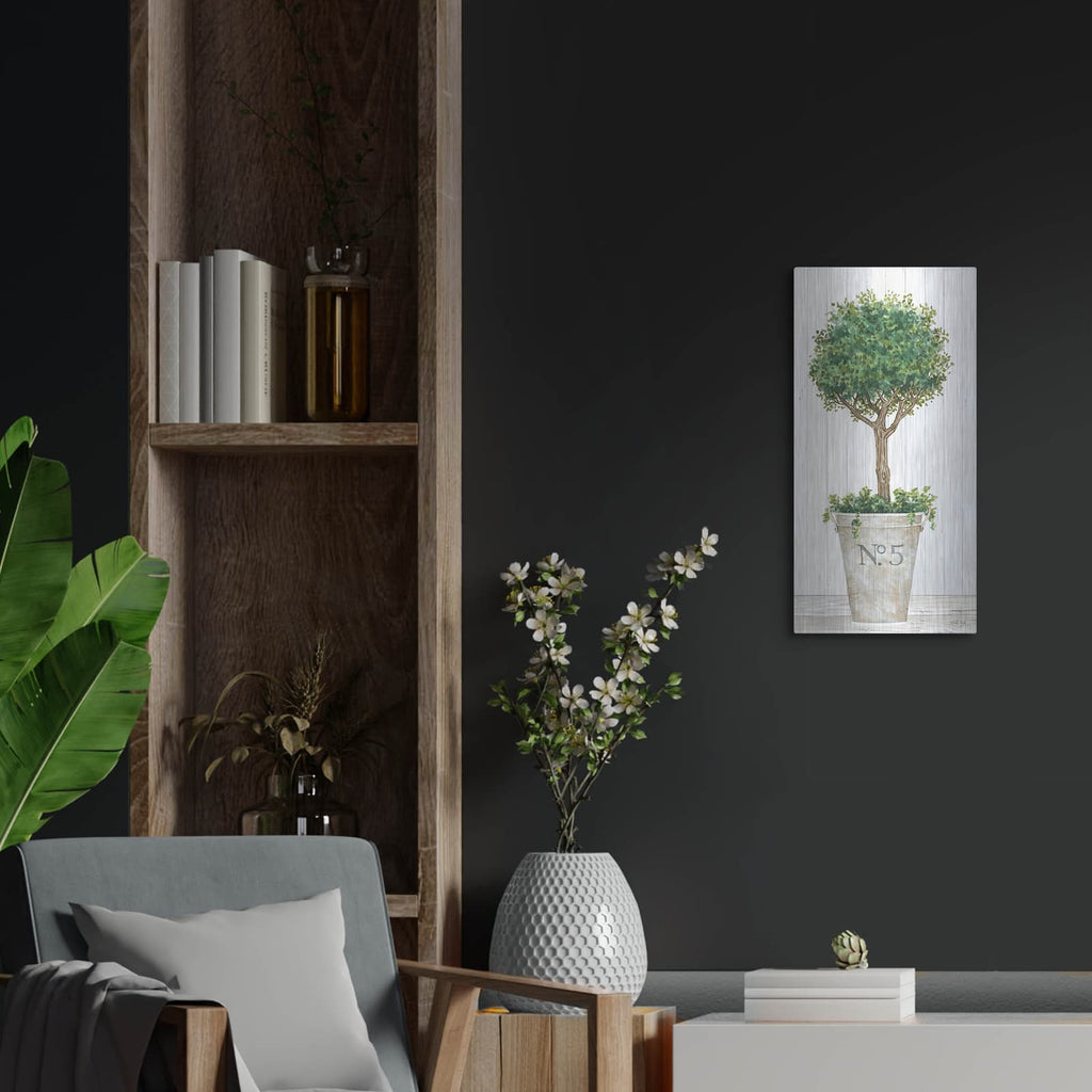 'Magnificent Topiary III' by Cindy Jacobs – Metal Wall Art, 12x24 room view