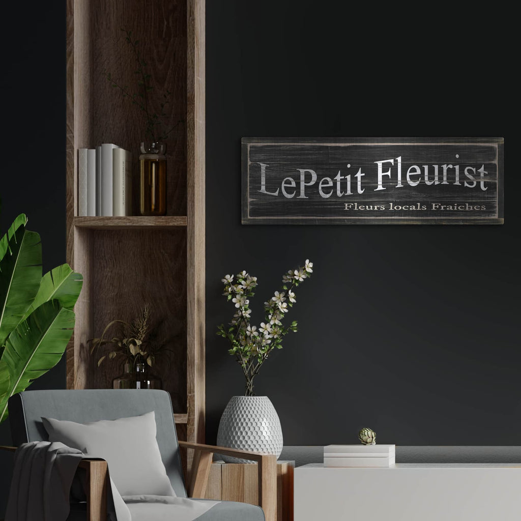 'LePetit Fleurist' by Cindy Jacobs – Metal Wall Art, 36x12 room view