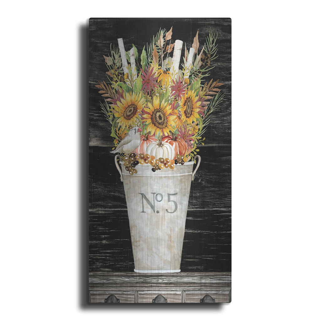 'No. 5 Fall Flowers and Birch 1' by Cindy Jacobs – Metal Wall Art