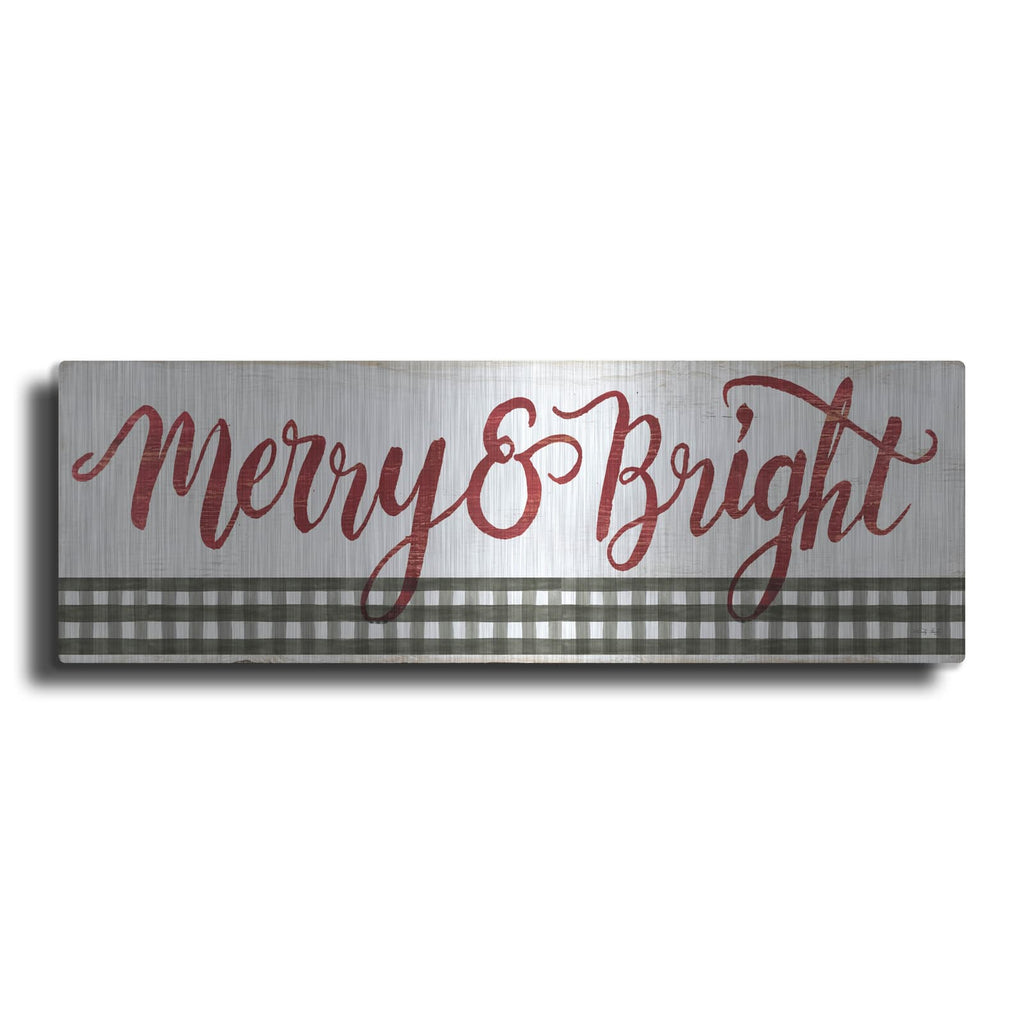 'Merry & Bright Gingham' by Cindy Jacobs – Metal Wall Art