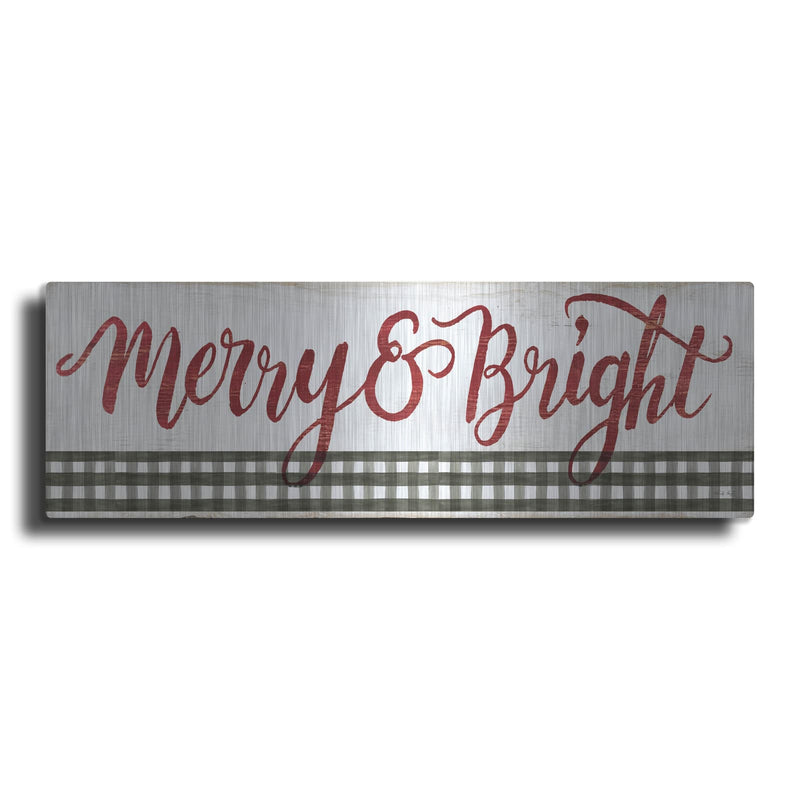 'Merry & Bright Gingham' by Cindy Jacobs – Metal Wall Art