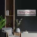 'Merry Christmas Gingham' by Cindy Jacobs – Metal Wall Art, 36x12 room view