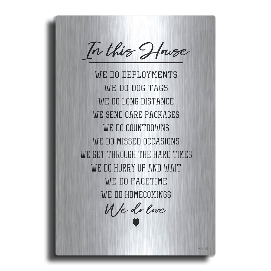 'In This House Military Family' by Cindy Jacobs – Metal Wall Art